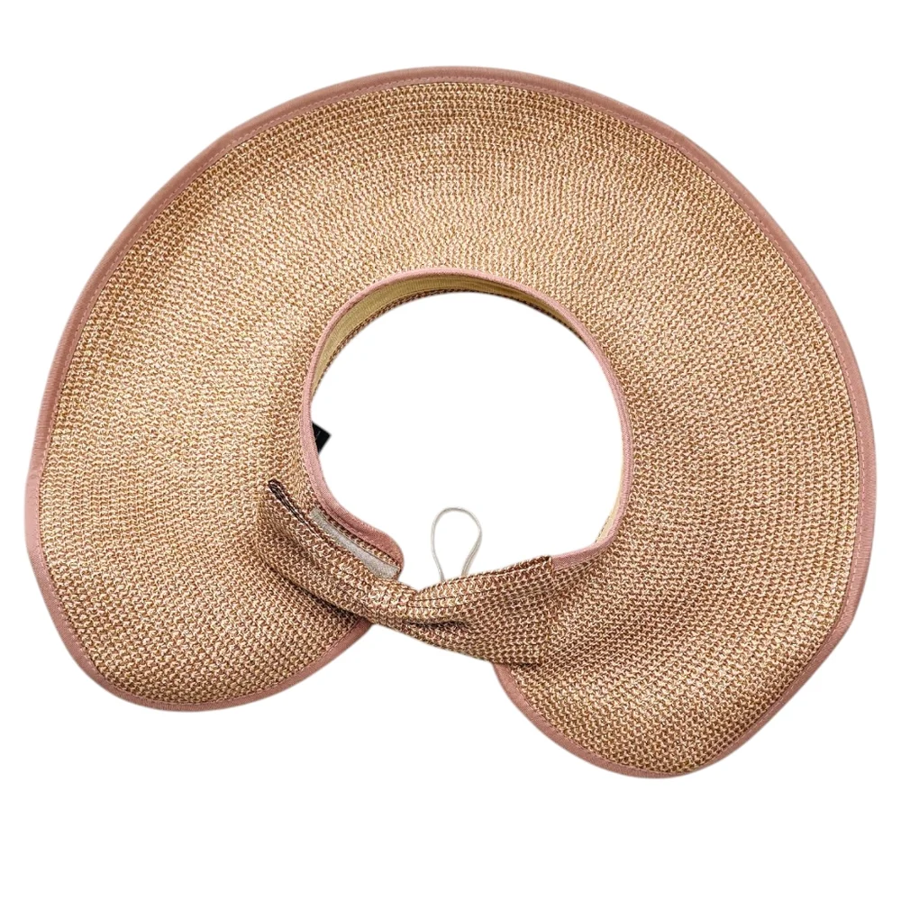 David & Young PONYFLO Bow Sun Hat – Tan & Pink | OSFM